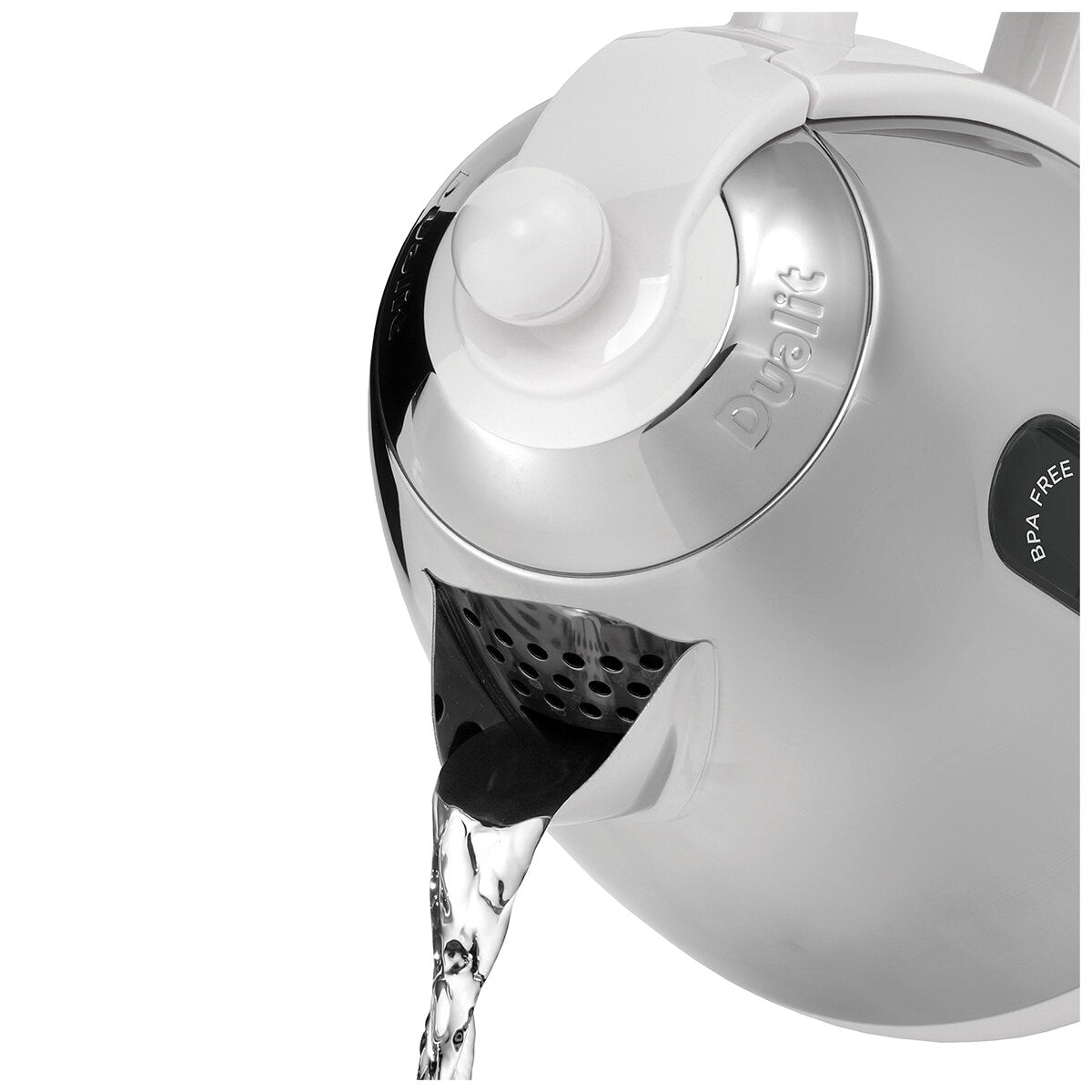 Dualit Lite Jug Kettle 1.5L Gloss White DU72041 Fast Boil & Easy Pour