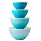 Pandex Ombre Mixing Bowls 4 Piece Set Teal, 100% Melamine, Heavy Weight, Dishwasher Safe, Lids Included – view 3