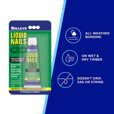 Selleys Liquid Nails 100g Construction Adhesive - Polymer - High Strength