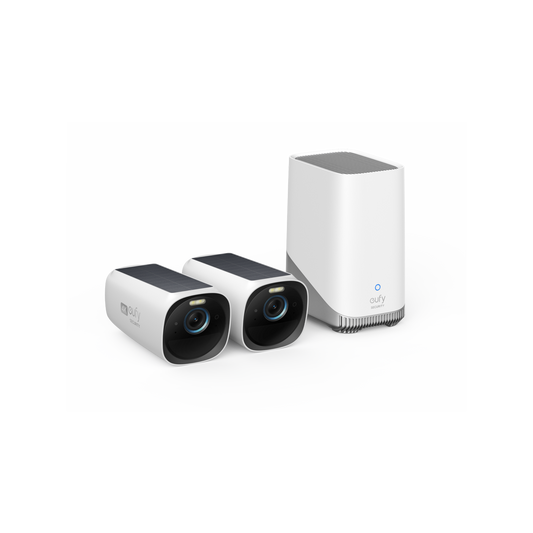 Eufy Eufycam 3 2-Camera Pack with Homebase - 4K Video - Solar Powered - White