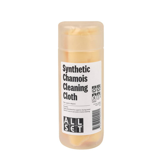All Set Synthetic Chamois Cleaning Cloth - 43 x 32cm - Gold - Highly Absorbent