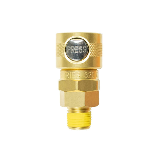 Jflex 1/4" BSP Male Twin Coupling - Durable Brass - Secure Air Hose Connection - Auzzistore