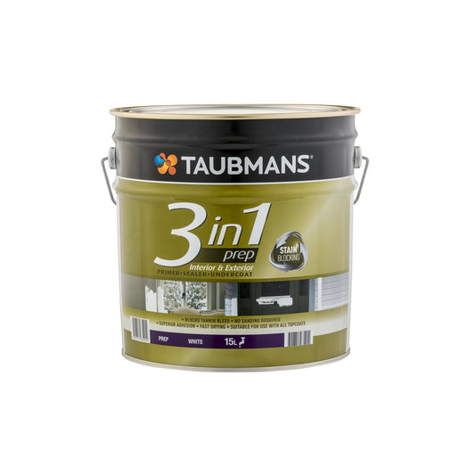 Taubmans 15l White 3 In 1 Interior And Exterior Primer Undercoat Sealer
