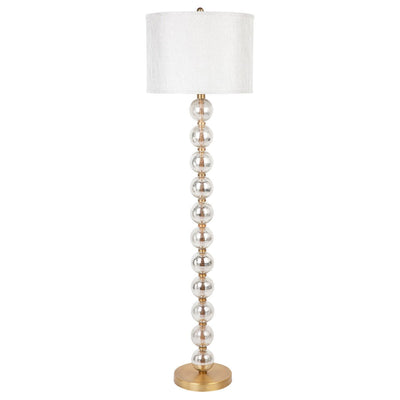 Cafe Lighting and Living Evie Floor Lamp Mercury Glass And Brass Gold Shade