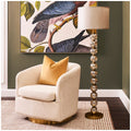Cafe Lighting and Living Evie Floor Lamp Mercury Glass And Brass Gold Shade