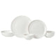 Mikasa Kyler 20 Piece Dinnerware Set | Chip Resistant Bone China | Embossed Ridge Pattern | Microwave & Dishwasher Safe – view 2