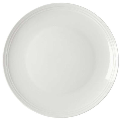 Mikasa Kyler 20 Piece Dinnerware Set | Chip Resistant Bone China | Embossed Ridge Pattern | Microwave & Dishwasher Safe