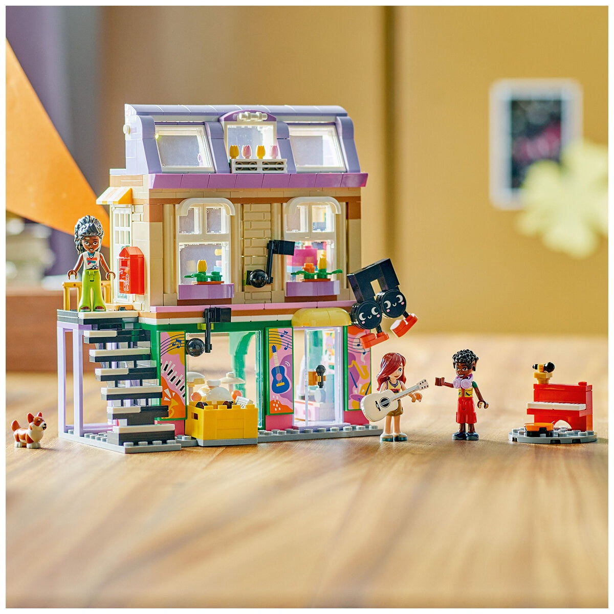 LEGO Friends Music Shop & Apartment 42653 - Music Studio, Recording Booth, Mini-doll Figures, Keyboard, Drum Set, Creative Play