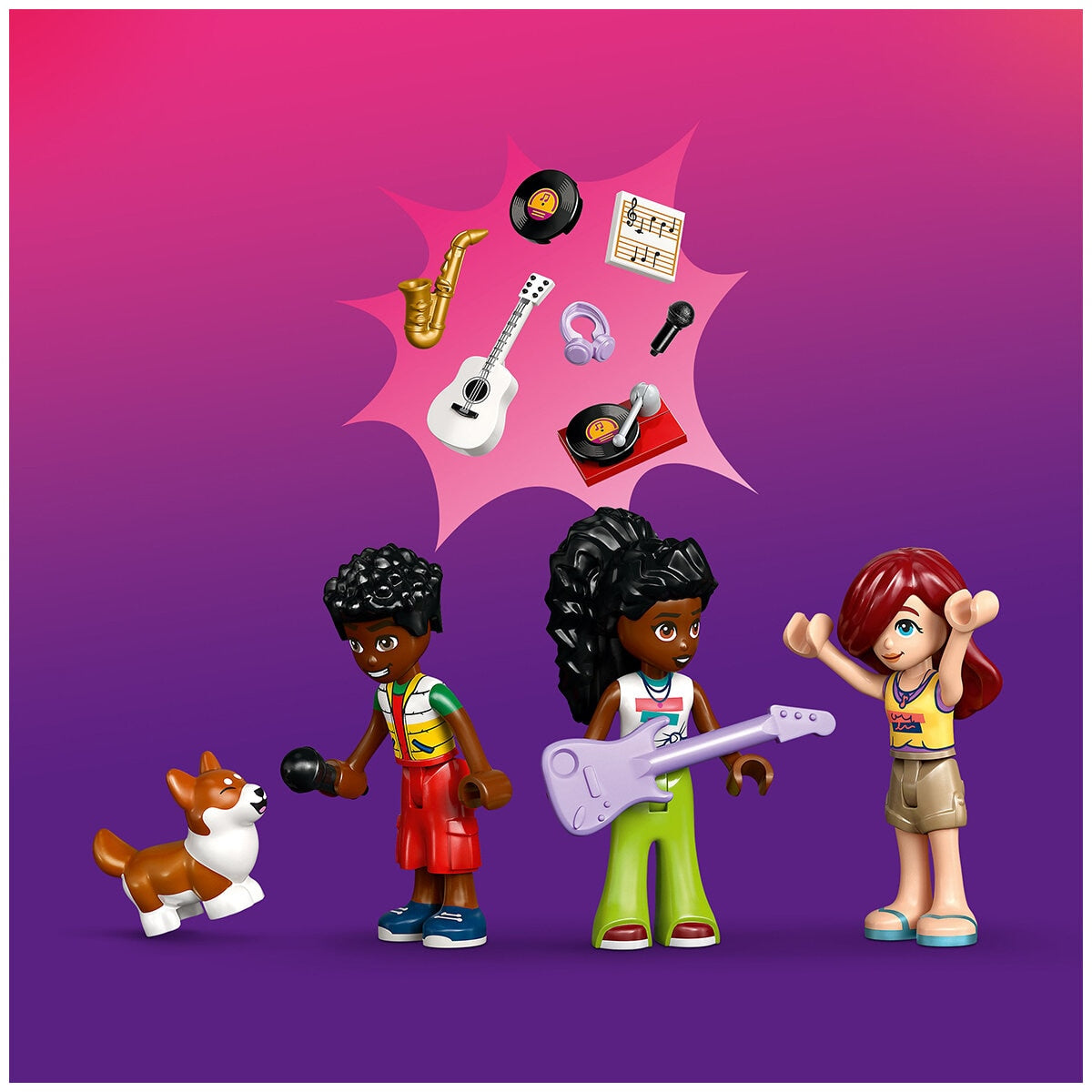 LEGO Friends Music Shop & Apartment 42653 - Music Studio, Recording Booth, Mini-doll Figures, Keyboard, Drum Set, Creative Play