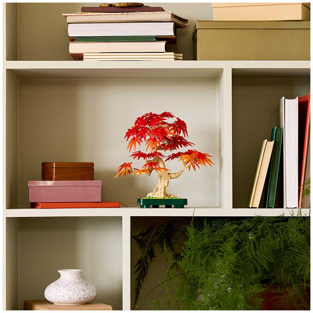 LEGO Botanicals Japanese Red Maple Bonsai Tree 10348 Building Kit for Adults | Red & Orange Leaves | Dark Green Plant Pot | 474 Pieces