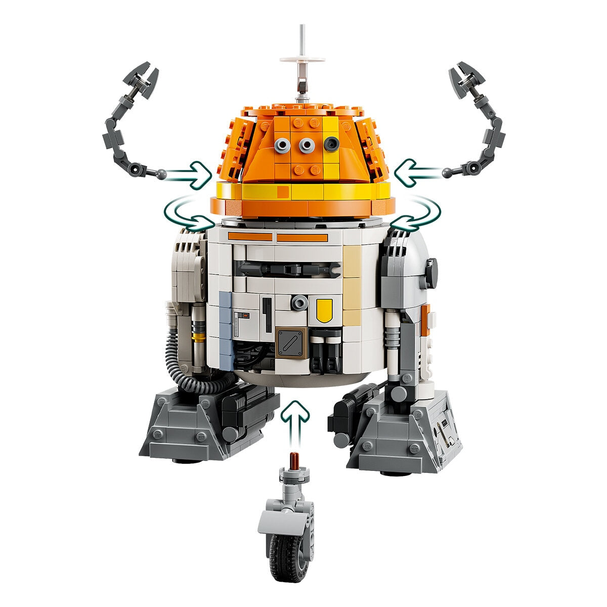 LEGO Star Wars Ahsoka Chopper (C1-10P) 75416 Buildable Toy Model Kit - Remote Head Movements, Poseable Arms & Legs, Detachable Parts