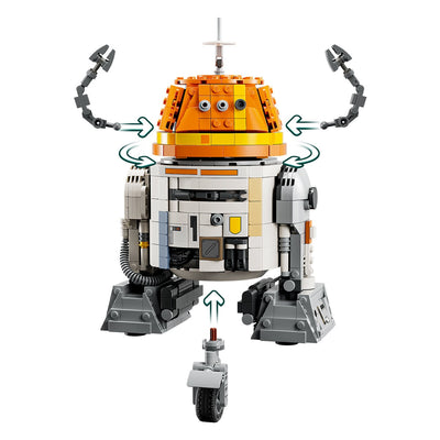 LEGO Star Wars Ahsoka Chopper (C1-10P) 75416 Buildable Toy Model Kit - Remote Head Movements, Poseable Arms & Legs, Detachable Parts