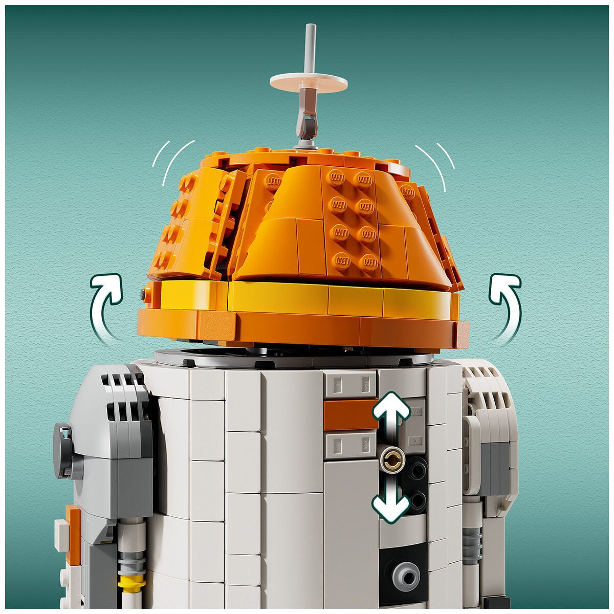 LEGO Star Wars Ahsoka Chopper (C1-10P) 75416 Buildable Toy Model Kit - Remote Head Movements, Poseable Arms & Legs, Detachable Parts
