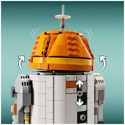 LEGO Star Wars Ahsoka Chopper (C1-10P) 75416 Buildable Toy Model Kit - Remote Head Movements, Poseable Arms & Legs, Detachable Parts