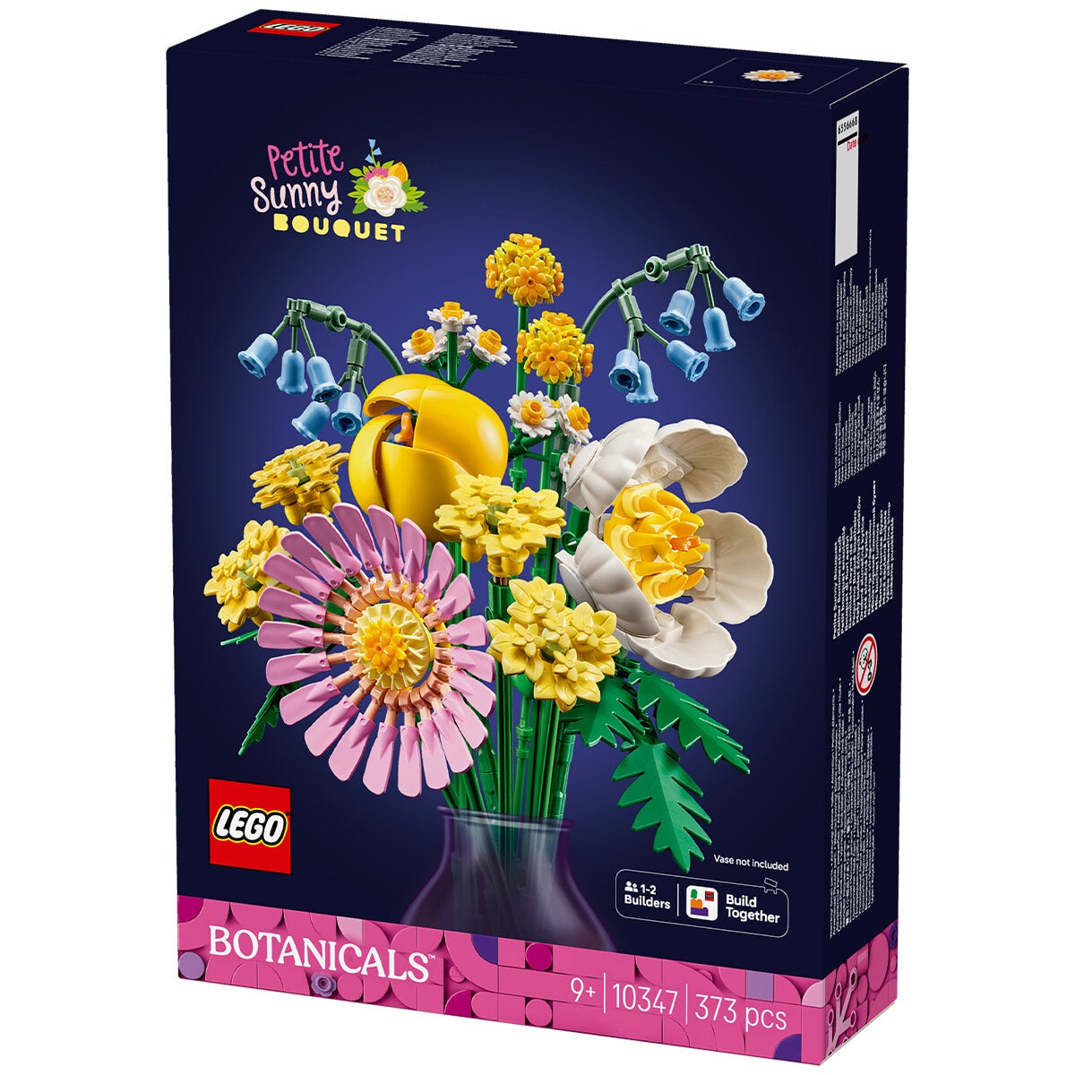 LEGO Botanicals Petite Sunny Bouquet 10347 with 373 Pieces - Buildable Flower Decor Set for Kids and Adults - Adjustable Stems and 7 Species of LEGO Flowers