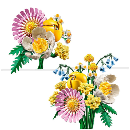 LEGO Botanicals Petite Sunny Bouquet 10347 with 373 Pieces - Buildable Flower Decor Set for Kids and Adults - Adjustable Stems and 7 Species of LEGO Flowers