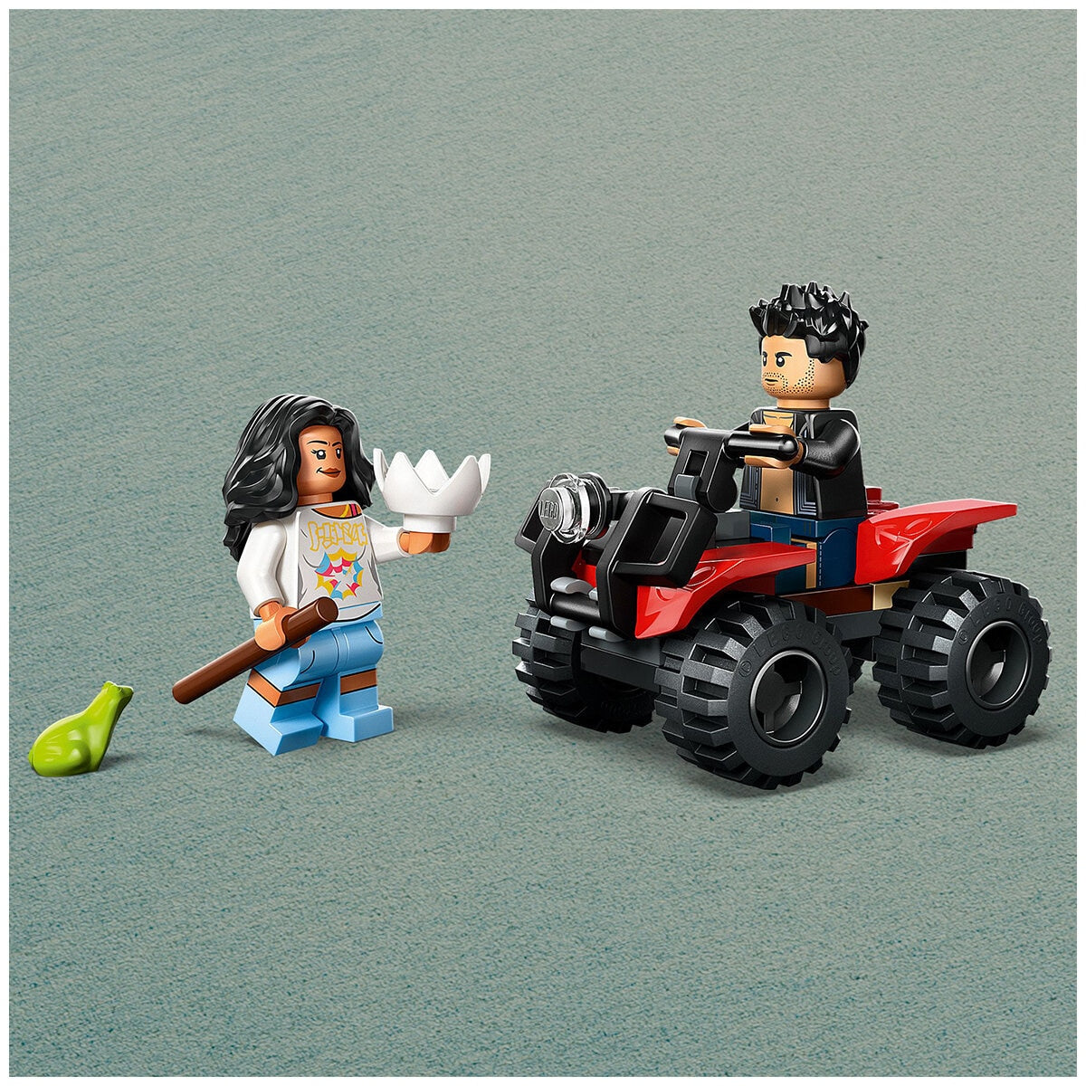 LEGO Jurassic World T. Rex River Escape 76975 Dinosaur Toy Set with Shed, Boat Launcher, and ATV - 199 Pieces