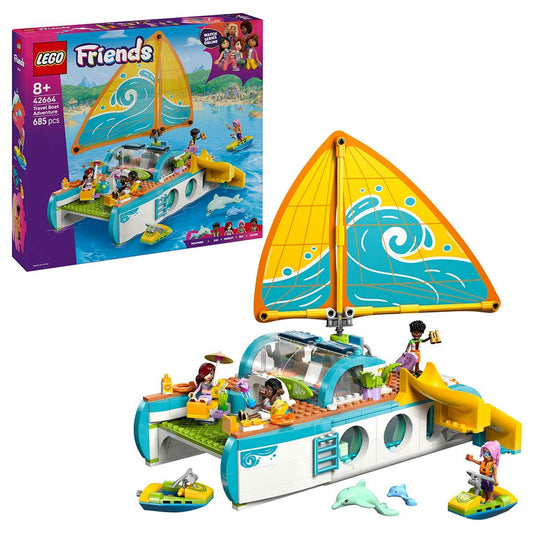 LEGO Friends Travel Boat Adventure 42664 with 4 Minidolls & Realistic Features - Auzzistore