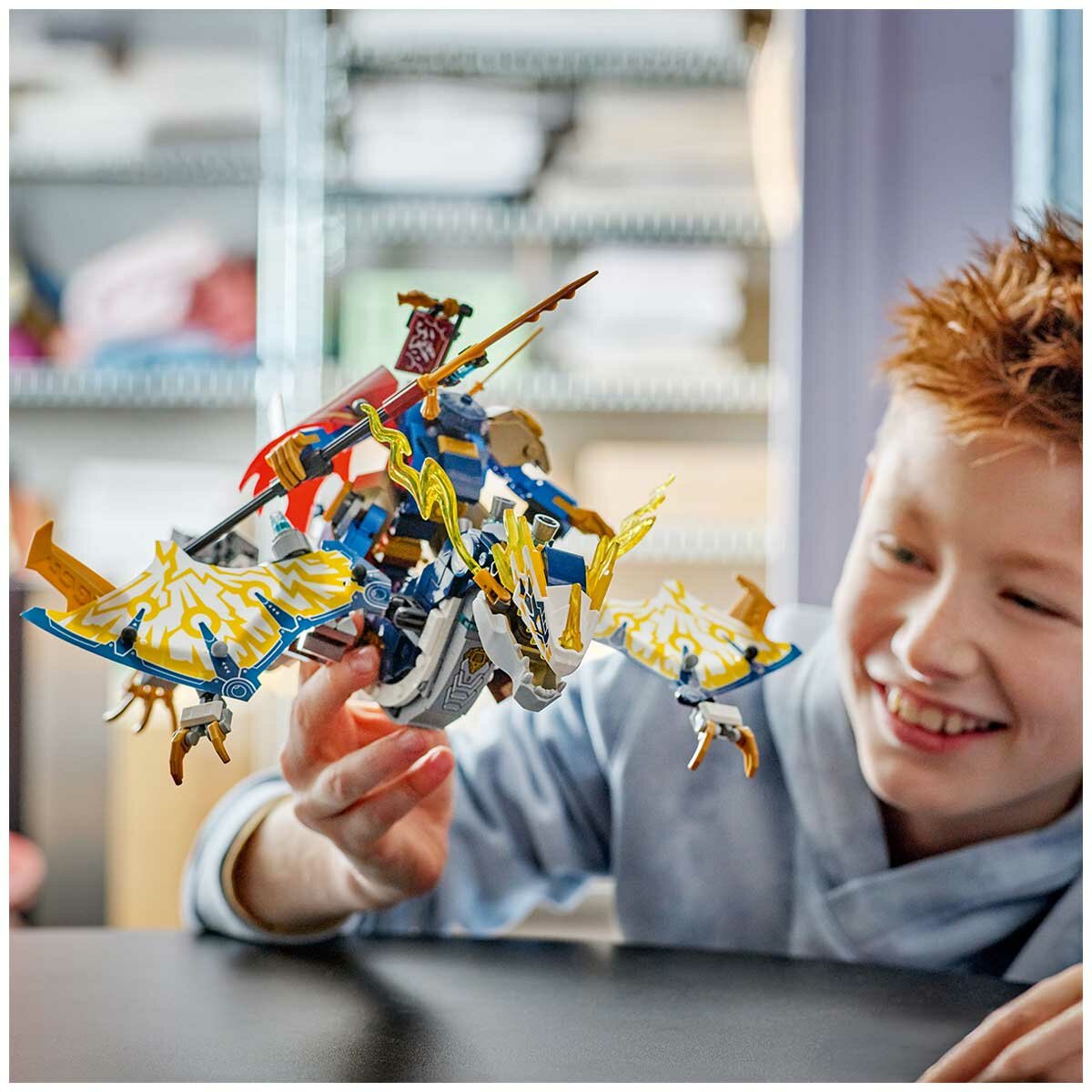 LEGO NINJAGO Rogue's Mech Dragon Rider 71843 Combo Ninja Toy with Movable Mech and Dragon Figures, 4 Minifigures, and Interactive Playset Integration
