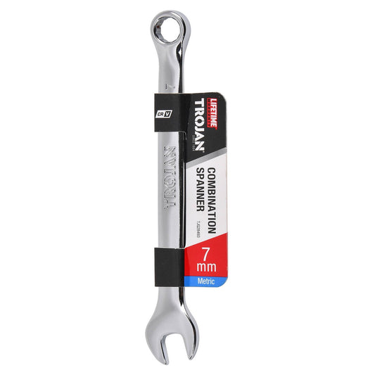 Trojan 7mm Combination Spanner - Polished Chrome Vanadium - Durable Tool – view 2