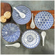Signature Stoneware Bowls With Spoon Set - 8 Piece, Blue & White Pattern, Microwave & Dishwasher Safe – view 3