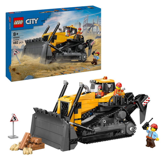 LEGO City Yellow Bulldozer Building Set Construction Vehicle Toy 60466