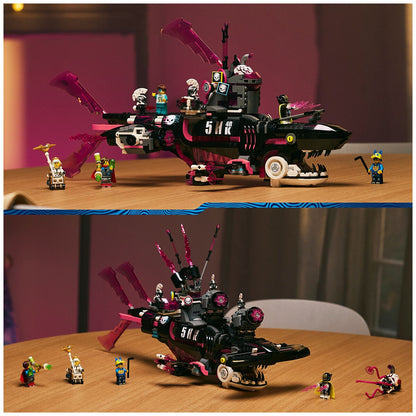 LEGO DREAMZzz Nightmare Shark Submarine 71500 Building Set with Mateo Logan and Astrid Minifigures, Shark Model
