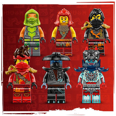 LEGO NINJAGO Ninja Combat Vehicle 71844 561-Piece Set with 6 Minifigures, Kai, Wyldfyre, Cole, Frak, 2 Villains, 24cm Long