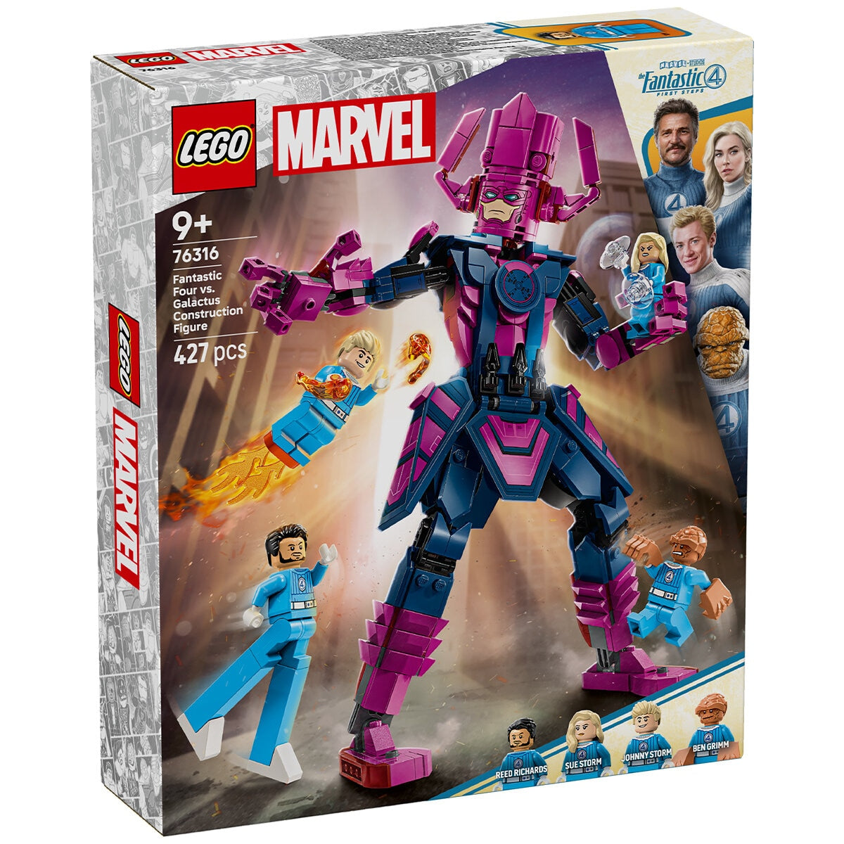 LEGO Marvel Fantastic Four vs. Galactus Construction Figure 76316 | 427 Pieces, Ages 9+, 28 cm Tall Galactus, 4 Minifigures