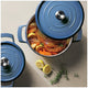 Tramontina Dutch Oven Set 3.7L & 5.6L Denim Blue, Cast Iron, Self-Basting Lid, Stainless Steel Knob – view 4