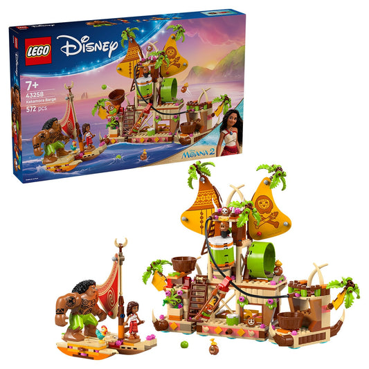 LEGO Disney Moana Kakamora Barge 43258 Building Set with 572 Pieces, 9 Characters, and Splitting Feature - Auzzistore