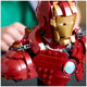 LEGO Marvel Iron Man MK4 Bust 76327 | Collectible Model with 436 Pieces, Adjustable Flaps, Shoulder Cannons, Rotating Head, and Iron Man Minifigure – view 5