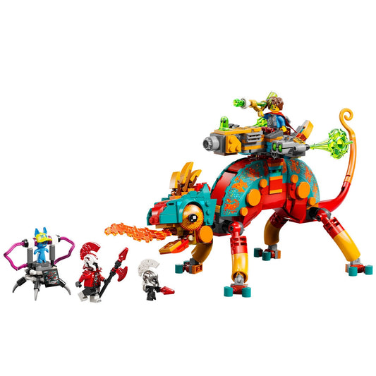 LEGO DREAMZzz Mateo's Fire Chameleon 71492 Building Set | 443 Pieces, Ages 7+ | Transformable Chameleon Toy with Blaster Turret, Jet, Mini Mech – view 2 - Auzzistore