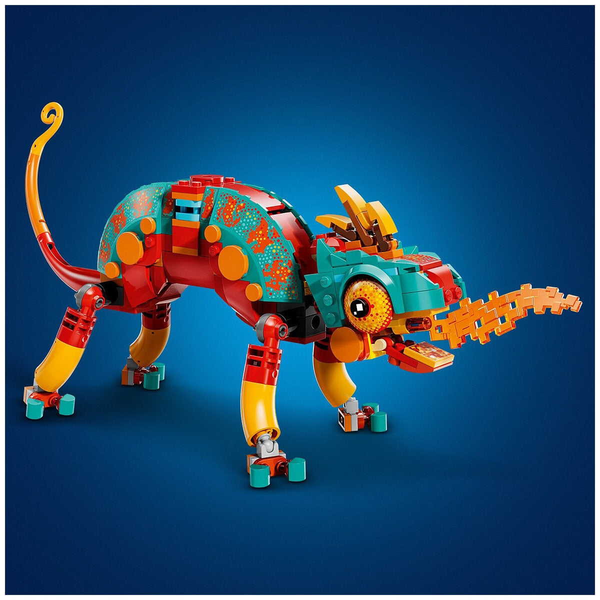 LEGO DREAMZzz Mateo's Fire Chameleon 71492 Building Set | 443 Pieces, Ages 7+ | Transformable Chameleon Toy with Blaster Turret, Jet, Mini Mech