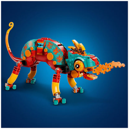 LEGO DREAMZzz Mateo's Fire Chameleon 71492 Building Set | 443 Pieces, Ages 7+ | Transformable Chameleon Toy with Blaster Turret, Jet, Mini Mech