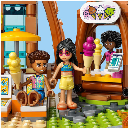 LEGO Friends Family Vacation Beach Resort 42673 | 1140 Pieces, Ages 8+ | Dolphin, Turtle, Water Sports, Ice Cream Stand, Slide, LEGO Builder App