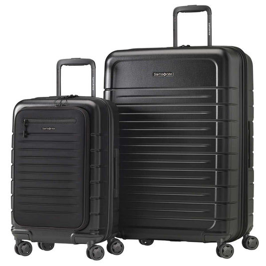 Samsonite Variate 2 Piece Luggage Set Black, Large & Carry On, TSA Lock, 10 Year Warranty