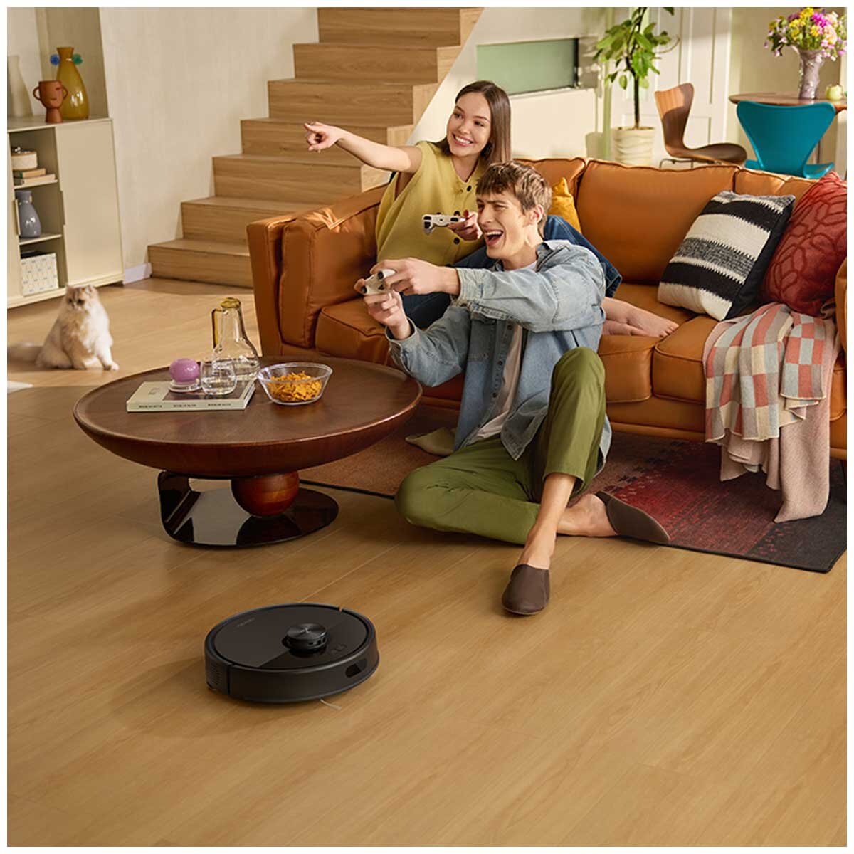 Roborock Q7T+ Vacuum Cleaner - 10,000 Pa HyperForce Suction, Dual Anti-Tangle Design, Auto-Empty Dust, Ideal for Hardwood, Tiles, Laminate, Vinyl, Carpet