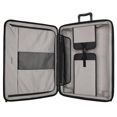Ricardo Pacific Palisades Large Upright Luggage Black 100% Polycarbonate TSA Locks & Ergonomic Handle