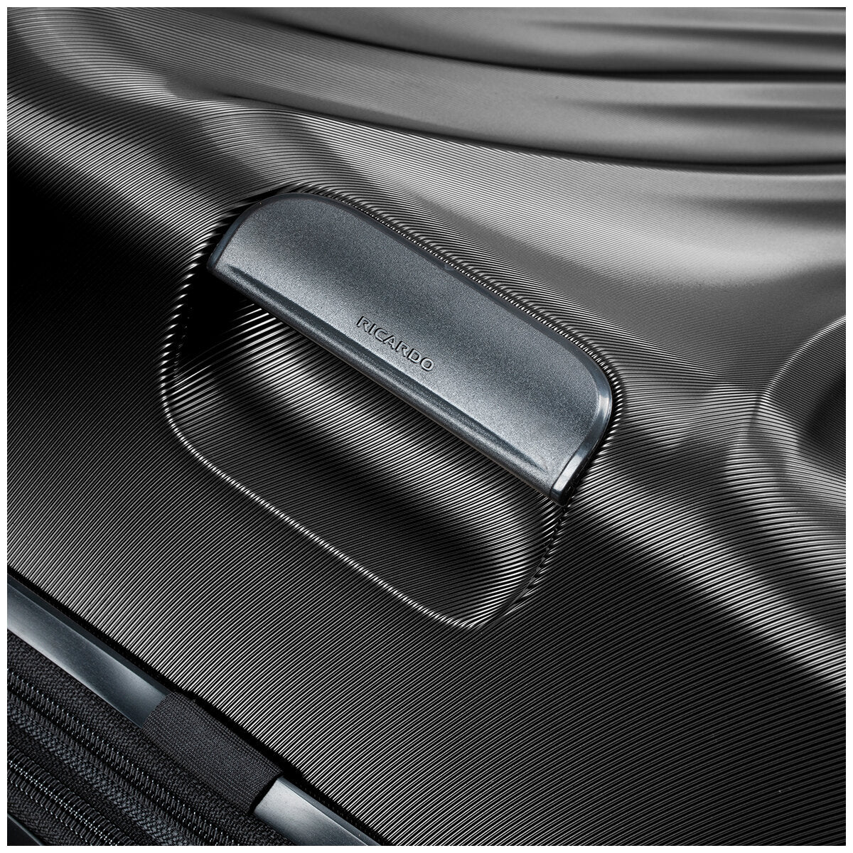 Ricardo Pacific Palisades Large Upright Luggage Black 100% Polycarbonate TSA Locks & Ergonomic Handle