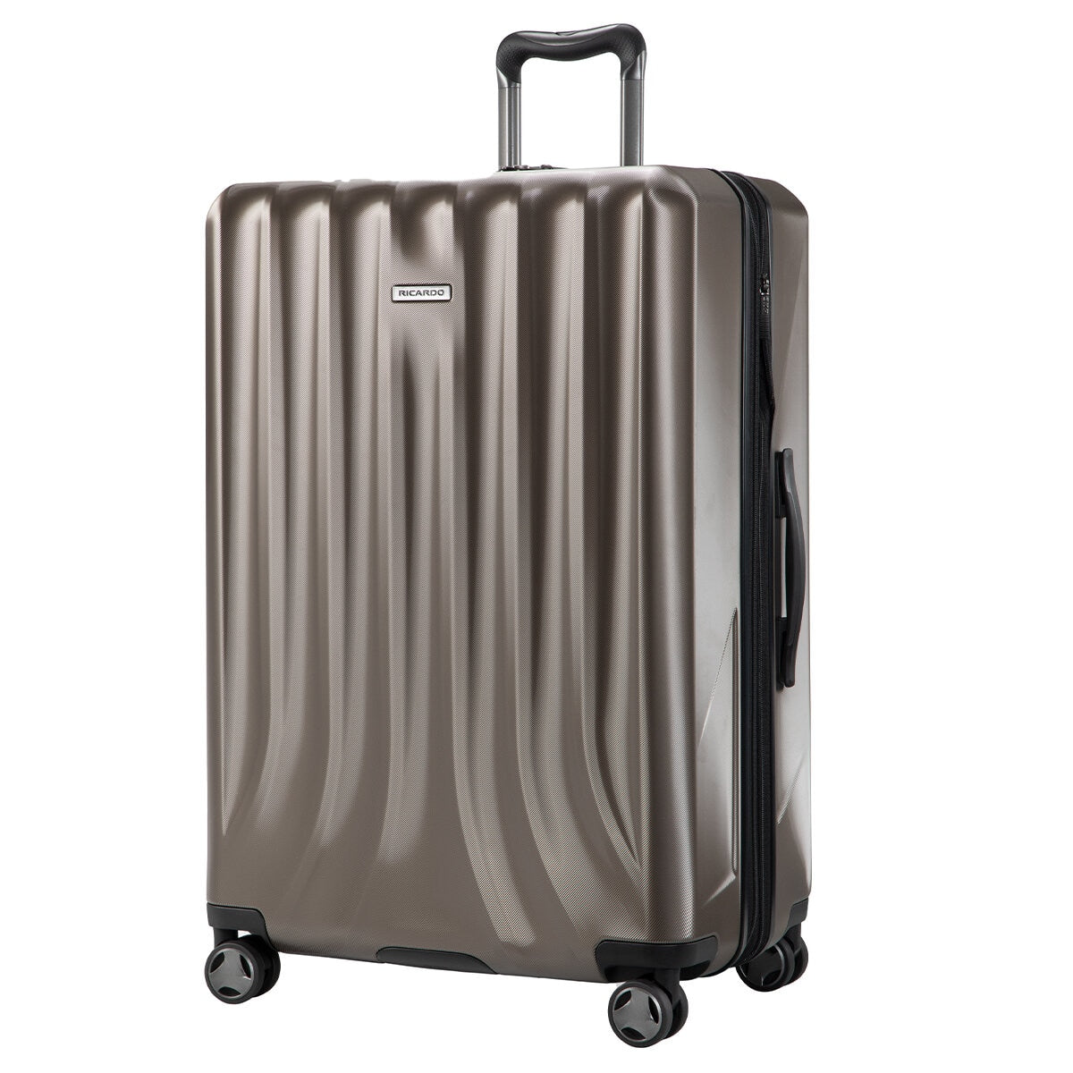 Ricardo Pacific Palisades Large Upright Luggage Bronze 100% Polycarbonate TSA Locks Ergonomic Handle Compression Panels