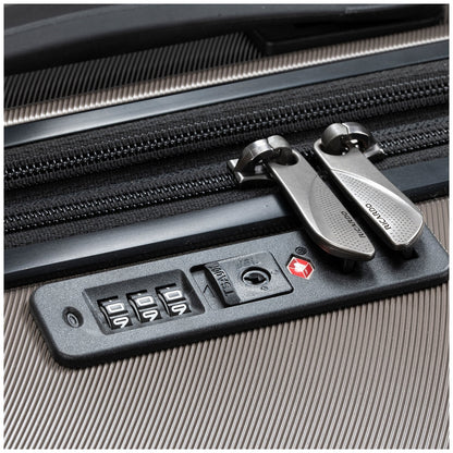 Ricardo Pacific Palisades Large Upright Luggage Bronze 100% Polycarbonate TSA Locks Ergonomic Handle Compression Panels