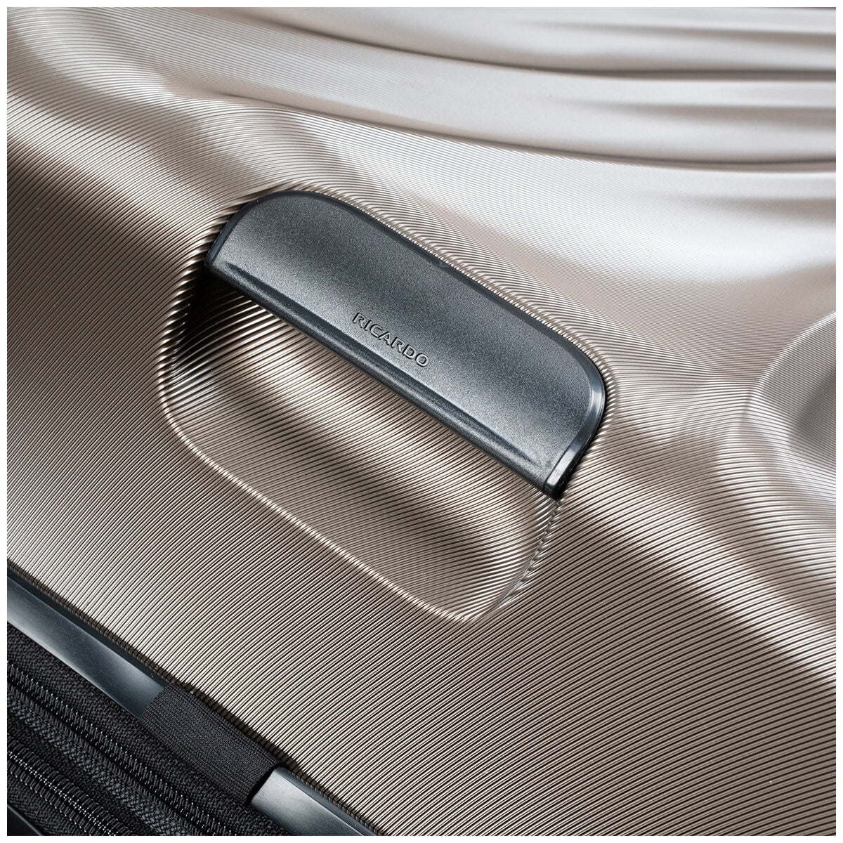 Ricardo Pacific Palisades Large Upright Luggage Bronze 100% Polycarbonate TSA Locks Ergonomic Handle Compression Panels