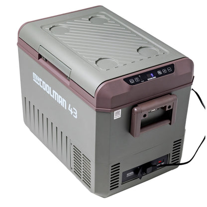 myCOOLMAN 43L Recreational Single Zone Fridge with Bluetooth Control, Turbo Mode, Dual Coloured Lighting, and 12/24V Compatibility