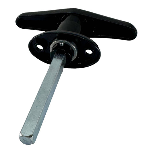 Liftaway Lockable T Handle LA135 - 100mm x 35mm x 118mm - Black Chrome - 2 Keys – view 2 - Auzzistore