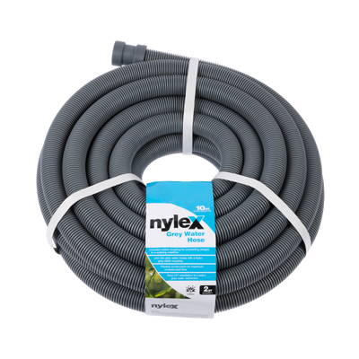 Nylex Grey Water Chief Hose 22mm x 10m Flexible Polypropylene Drainage