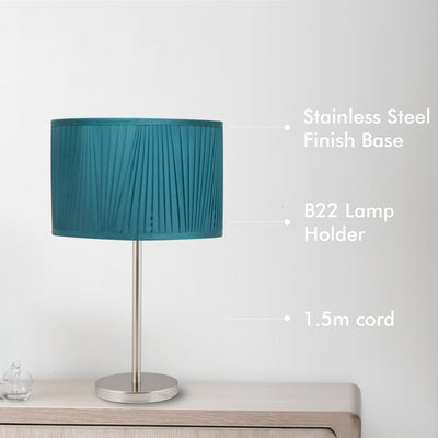 Verve Design Kiama Candlestick Lamp - 60W - Metal - Stainless Steel Finish