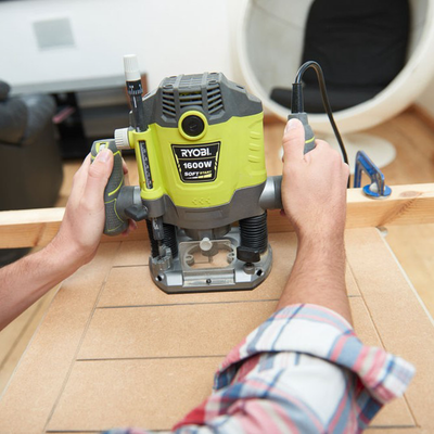 Ryobi Plunge Router 1600W 6.35mm-12.7mm Hypergreen-Precision Cutting