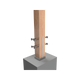 Vuepro T Blade Post Support - 140mm - Galvanised - Concealed Fixing