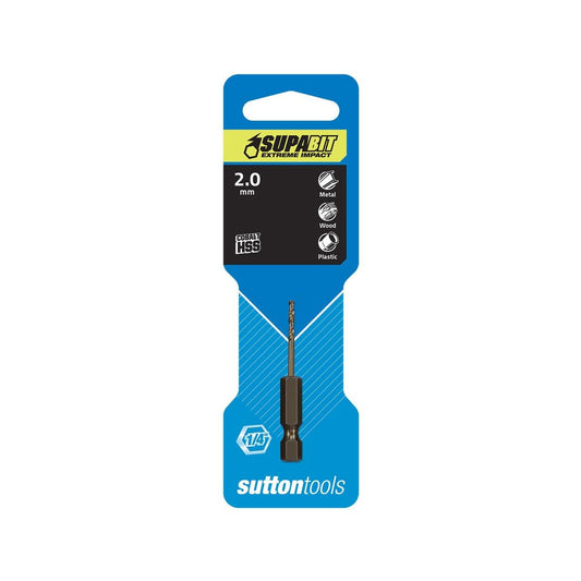 Sutton Tools 2mm Supabit Impact Drill Bit - HSS - Durable - Precise - Auzzistore